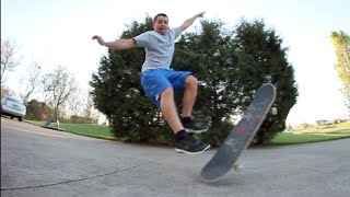 Friend Attempts to Kickflip for the First Time!