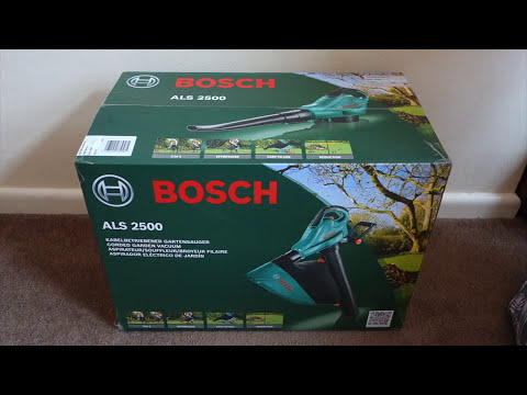 Bosch ALS 2500 Electric Garden Leaf Blower and Vacuum unboxing and London  garden test