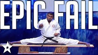 EPIC KARATE FAIL! Karate Audition Goes Wrong on Sri Lanka's Got Talent | Got Talent Global screenshot 3