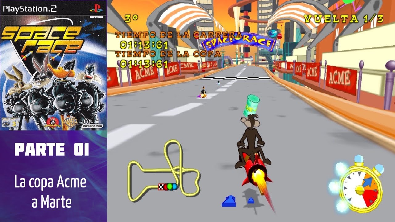 Looney Tunes Space Race (PS2/DC) (Español) (100%) (Dificil) - Parte 01 ...