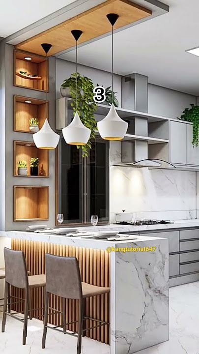 Inspirasi desain mini bar dapur minimalis #shorts