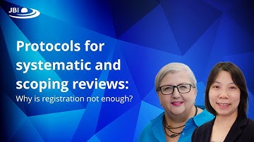 Protocols for systematic and scoping reviews