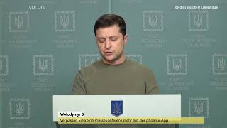 Videobotschaft von Wolodymyr Selenskyj (Präsident Ukraine) am 25.02.22