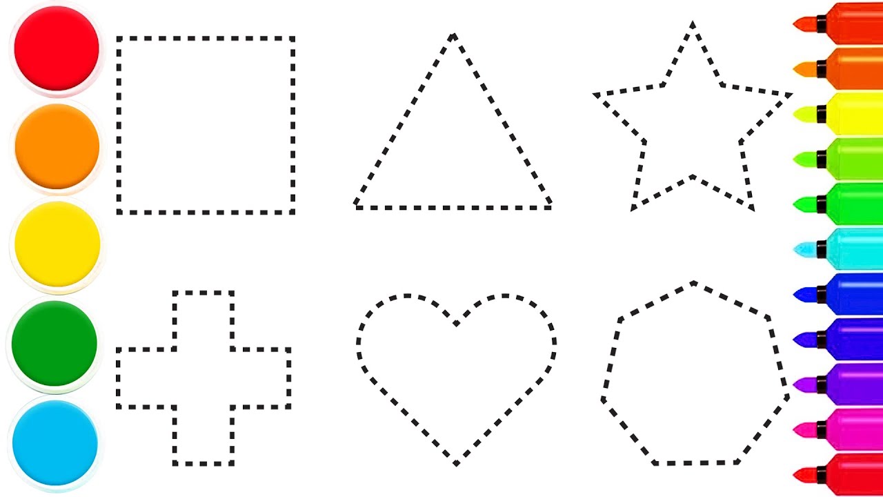 How to draw simple 2d geometric shapes | step by step - YouTube