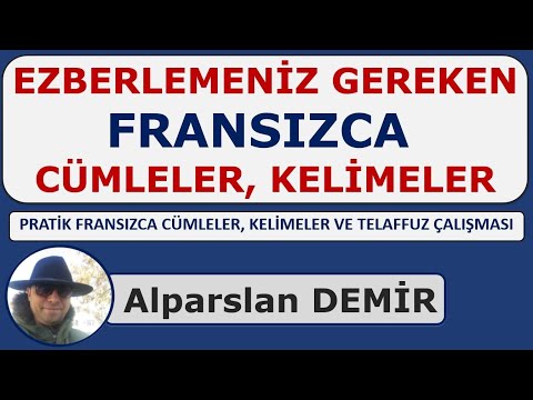 EZBERLEMENİZ GEREKEN FRANSIZCA CÜMLELER, KELİMELER - Hazır Cümleler