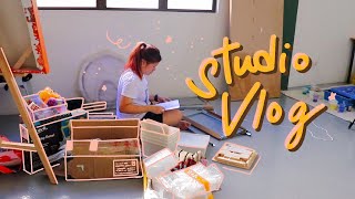 Studio Vlog : setting up my workspace 🔧📦