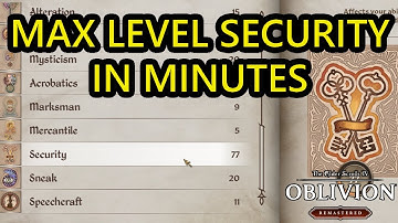 Oblivion Remastered How to Level Security Skill Fast. Max Level Security Skill in Minutes