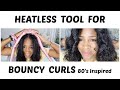 I TRIED HEATLESS CURLING SATIN BAND FOR NATURAL HAIR | 80's CURLS | Mel's World