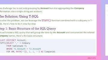 Concatenating Column Data in SQL: A Guide to Grouped Rows Using T-SQL