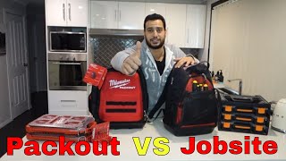 Milwaukee packout backpack vs jobsite  Review and comparison