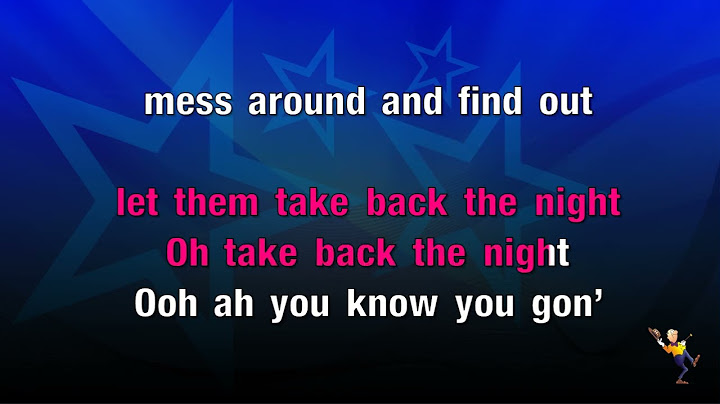 Take Back the Night Karaoke version - Karaoke performance video thumbnail