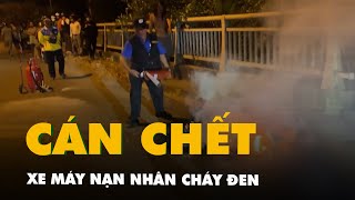 Nghi án ô tô cán chết nam sinh viên rồi bỏ chạy, xe máy nạn nhân cháy đen