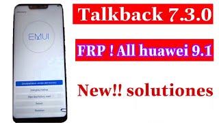 FRP Huawei 2019 /Honor EMUI 9.1/TalkBack 7.3.2019/Fix Not shown Safe mode/ NEW METHOD October 2019