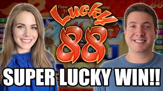 SUPER LUCKY WIN on Lucky 88 Slot Machine!! Love This BONUS! screenshot 5