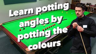 Learn potting angles by potting the colours