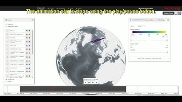 TAMP 2D data animation (FLEXPART) using DAVE