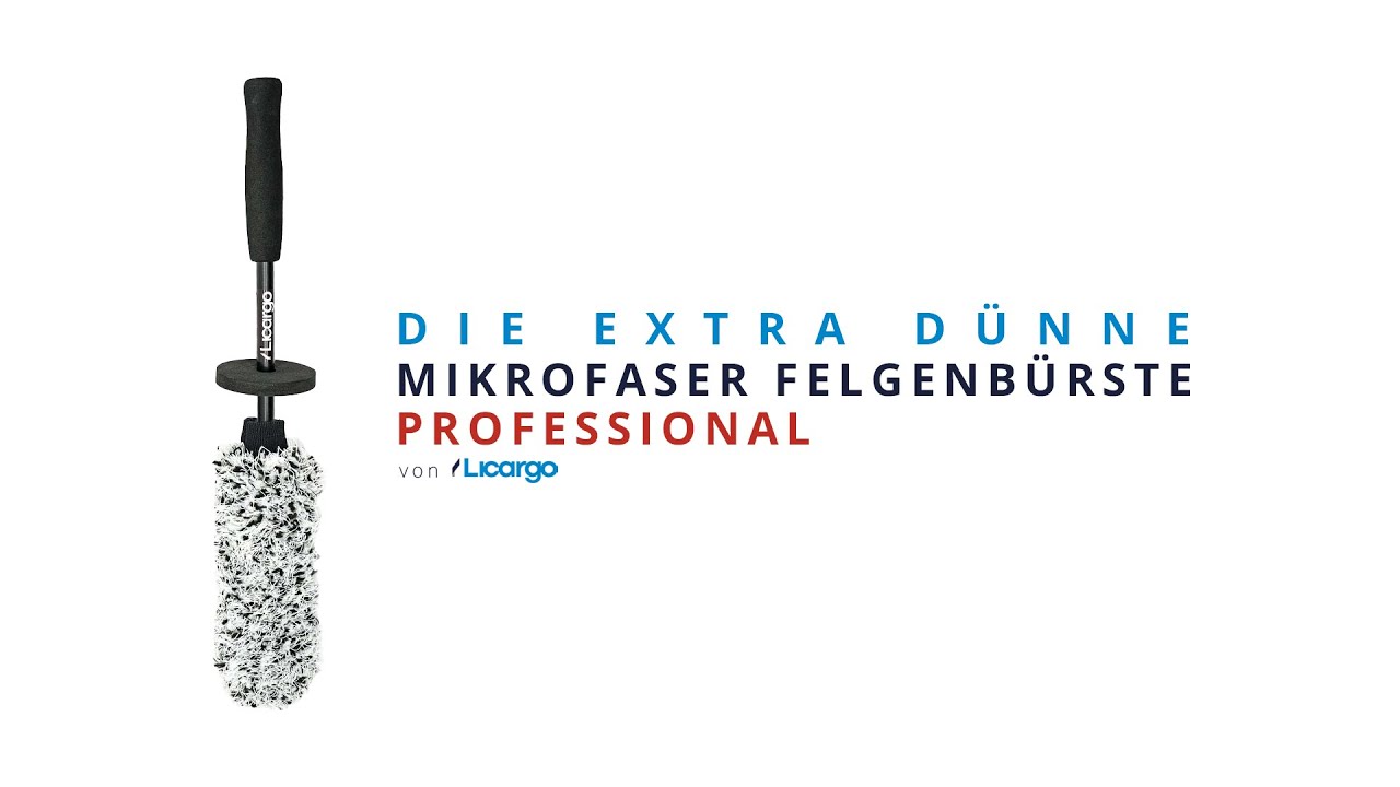 Licargo Mikrofaser Felgenbürste extra dünn Professional - Produktvideo | 