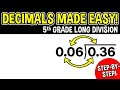 Decimal long division. (5th grade math)