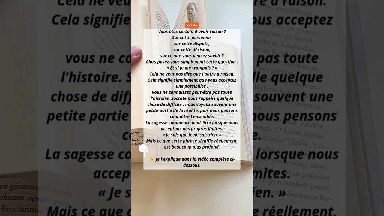 Socrate vs ton ego #philosophie #ego #sagesse — Transcript