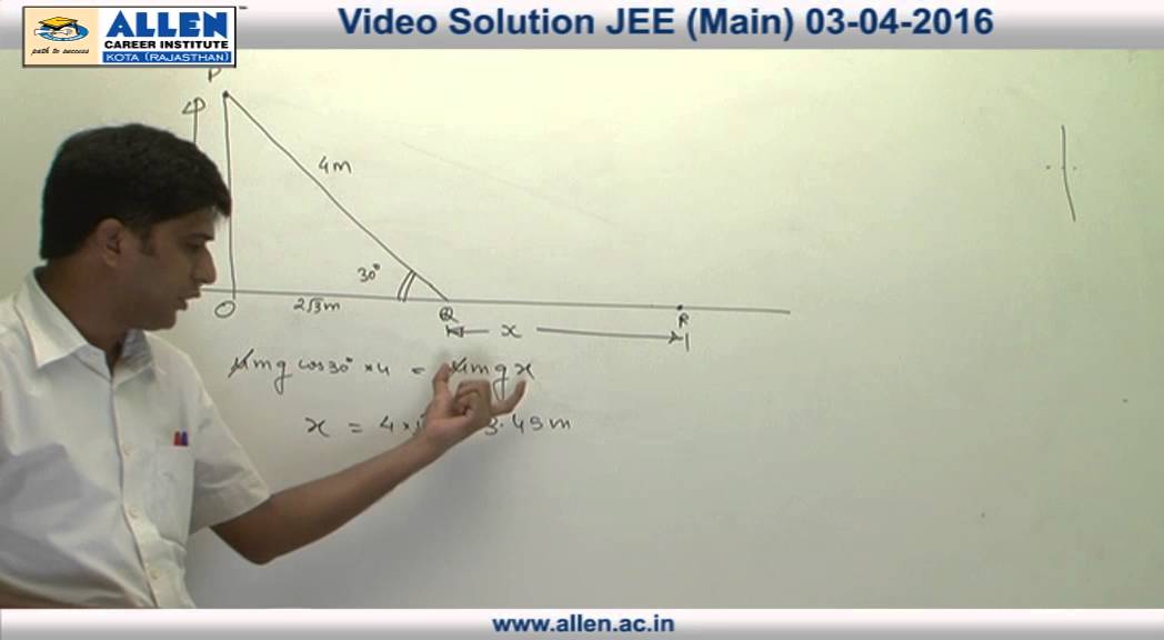 JEE Main 2016 Exam Physics Solution – Q. No. 57, 58 (Paper Code-G)