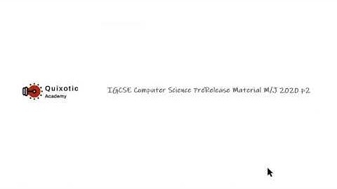 (100% CORRECT ) IGCSE Computer Science PreRelease M/J 2020 P2 Task 1