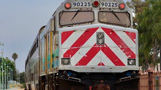 Amtrak Pacific Surfliner and Coaster Trains in Oceanside, Carlsbad, and Encinitas, CA!