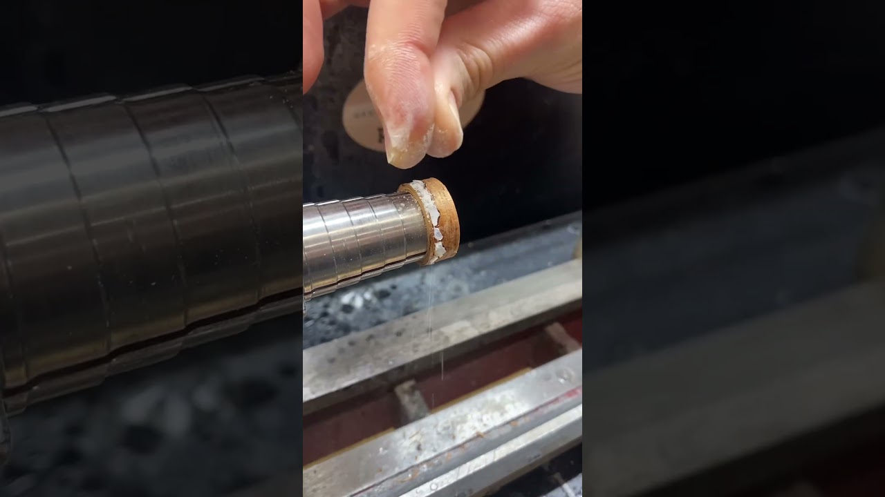 Making a wooden ring with Mother of Pearl 
