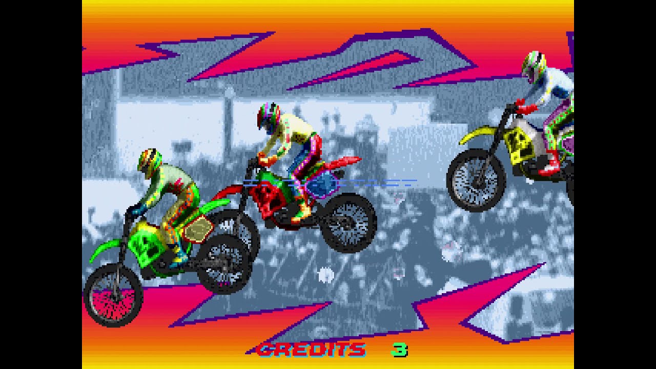 Stadium Cross (1992) Sega Arcade (MAME) Short Demo (1080p) Supercross (HyperSpin PC)
