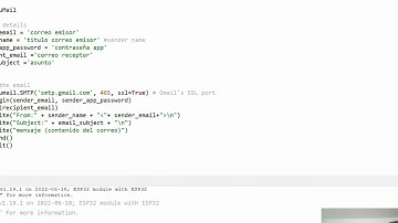 Enviar correo electronico GMAIL desde la ESP32 y micropython
