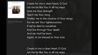 Create in Me a Clean Heart (Talbot) (with Lyrics) John Michael Talbot and Terry Talbot/The Painter