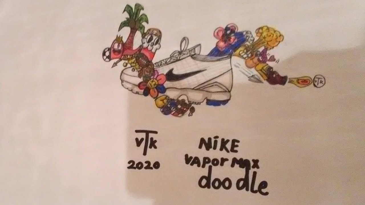 360° draw nike vapormax doodle YouTube