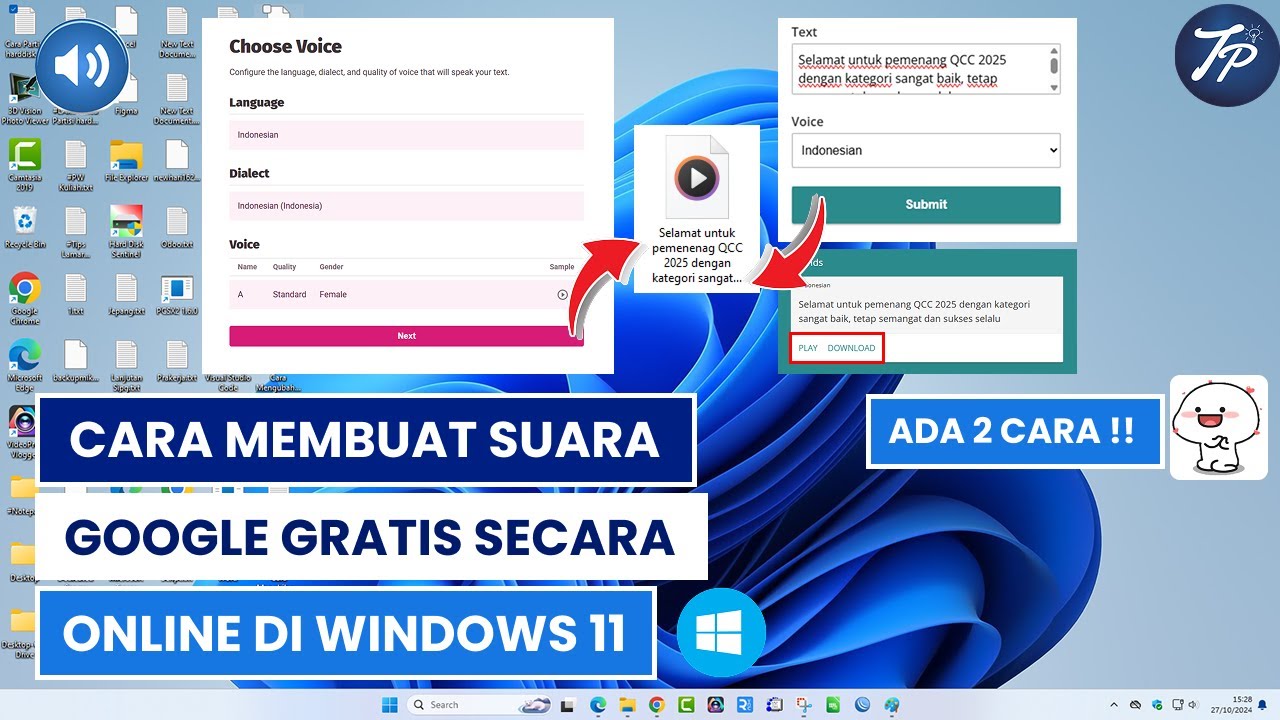 Cara Membuat Suara Google Gratis Secara Online Di Windows 11