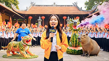 Capybara và cuộc thi điêu khắc dưa hấu #capybara