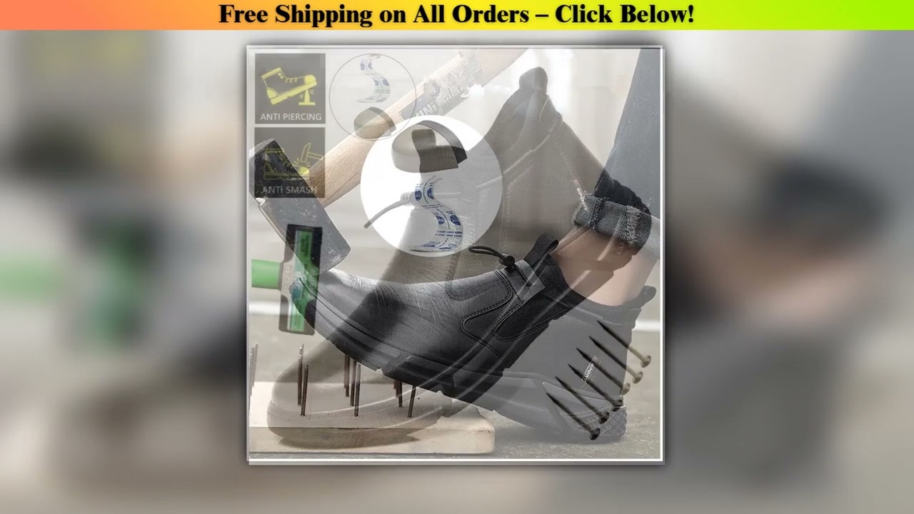 Fashion Safety Shoes Men's Work Steel Toe Caps Male Indestructible Protective Shoes Puncture-Proof