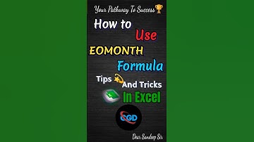 How to use eomonth formula in excel tips and tricks 💫💯❤️ #exceltips #tutorial