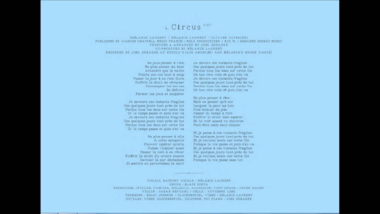 YouTube에서 Mélanie Laurent-Circus 보기 YouTube에서 Mélanie Laurent-Circus 보기