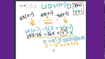 Chapter 2.5(1) Solving  Rational Equations