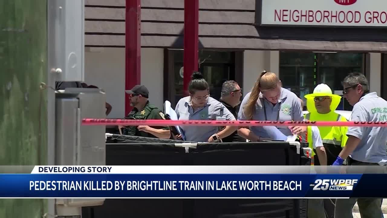 Pedestrian killed by Brightline train in Lake Worth Beach - YouTube