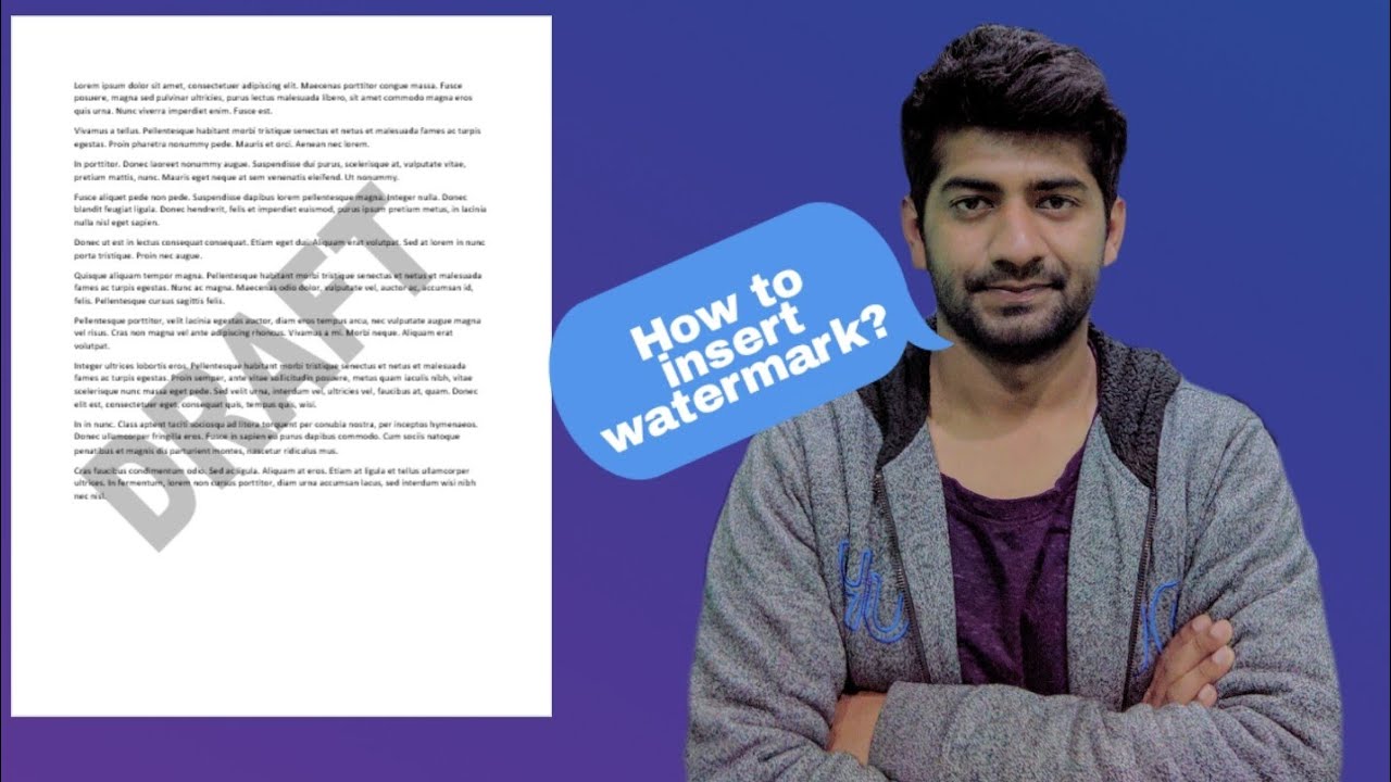 How To Insert Watermark In MS Word How To Add Logo Behind Text In MS