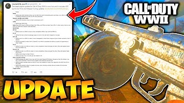 *HUGE UPDATE* in COD WW2! (Weapon Buff + Sprint out Time & MORE) Call Of Duty WW2 PATCH NOTES!