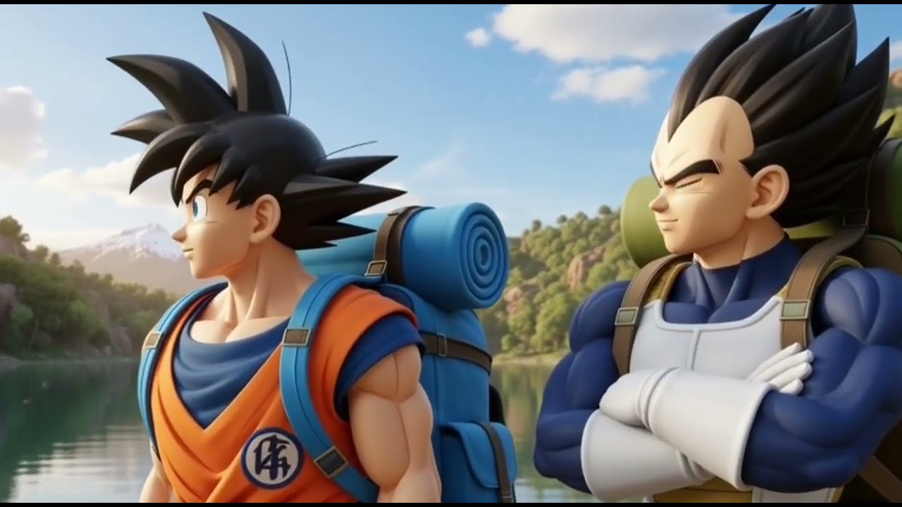 “Goku & Vegeta Go Camping 🌲😱 | Slenderman’s Worst Nightmare 🔥”