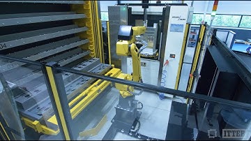 Romias Robotics  Timelapse building robotcel machine tending Akari Seiki HB 450i Bender with OTTO