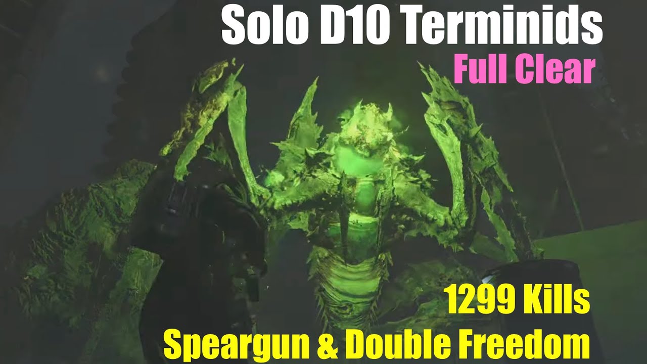 Helldivers 2 | Speargun & Double Freedom — Solo D10 Terminids — 1299 Kills — Full Clear