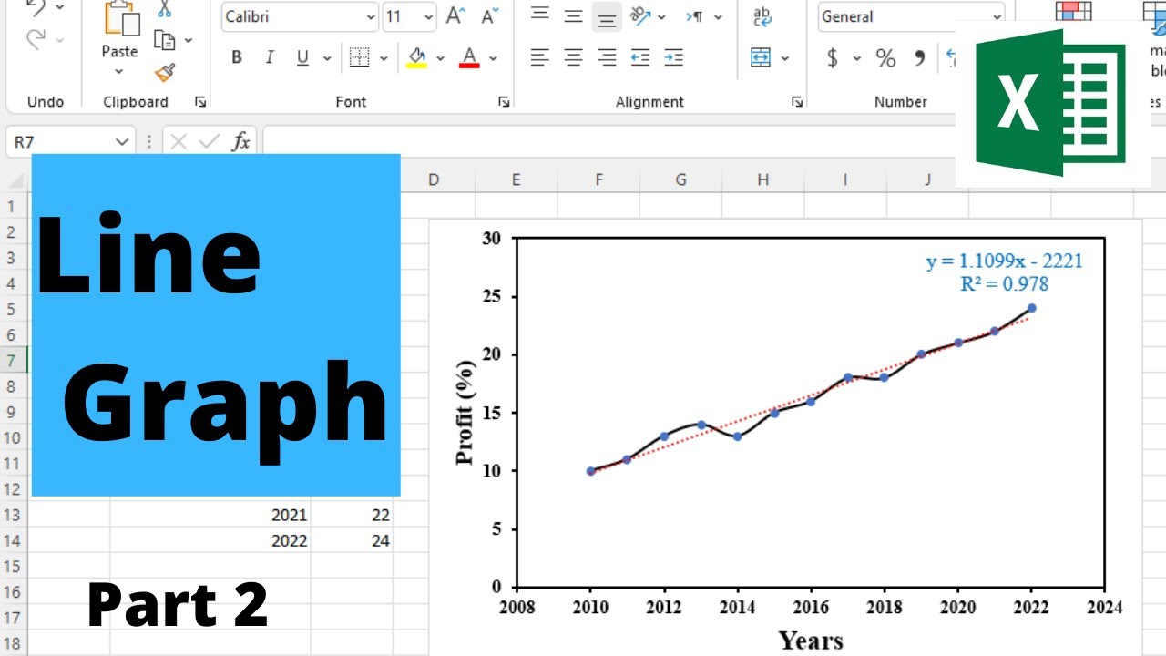 Microsoft Excel | High Resolution Line Graph | Part 2 - YouTube