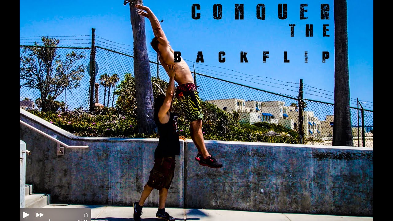 How to do A backflip part 1- Conquering fear for back flip tutorial ...