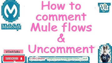 MuleSoft | How to Comment and Un Comments using Short Cuts | @vitechtalks | Anypoint Studio