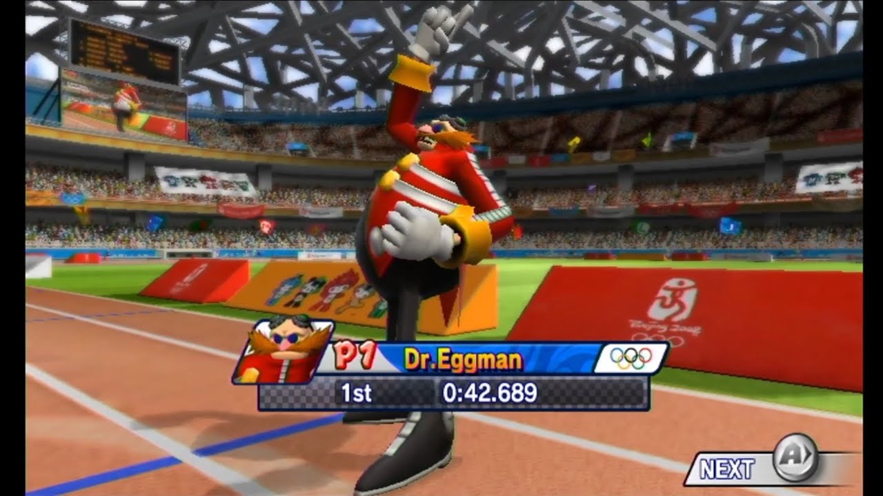42.689 (PB) Athletics Track 400m Hurdles (Dr Eggman) Mario & Sonic at the Olympic Games Beijing 2008