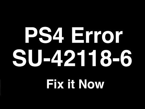 PS4 Error SU-42118-6 - Fix It Now