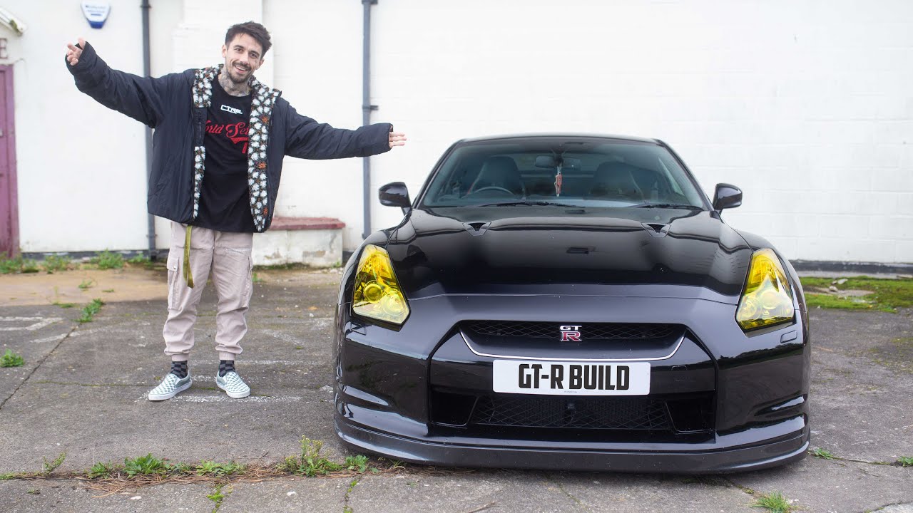 NISSAN GTR BUILD... DIY YELLOW HEADLIGHTS!!