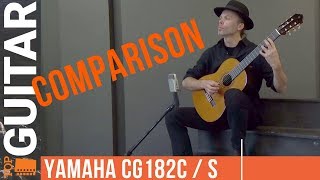 Yamaha CG182C vs Yamaha CG182S classical guitars comparison, review, sound demonstration